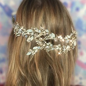 Pink Pewter Xoelle Ribbon Headpiece Or Belt